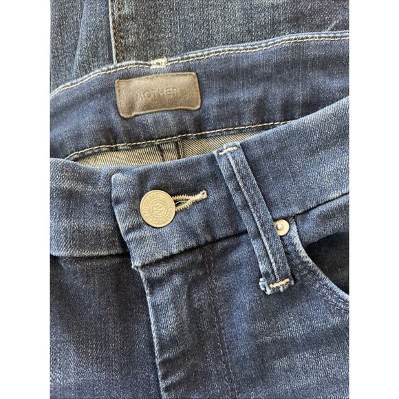 NWT MOTHER High Waisted Looker Ankle Dark Wash Denim Jeans Tongue and Chic Sz 25 - Picture 7 of 7
